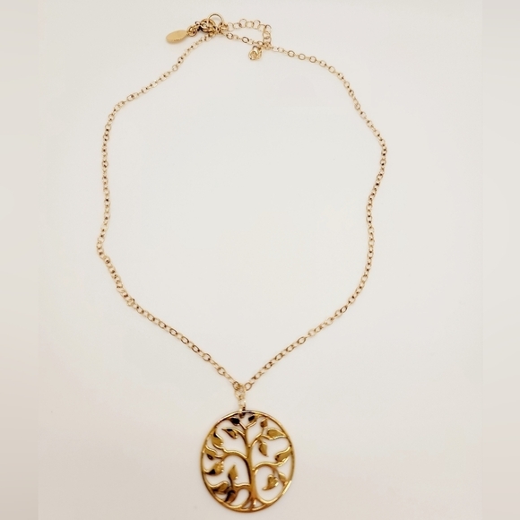 Athena design gold plated tree necklace - Picture 4 of 5